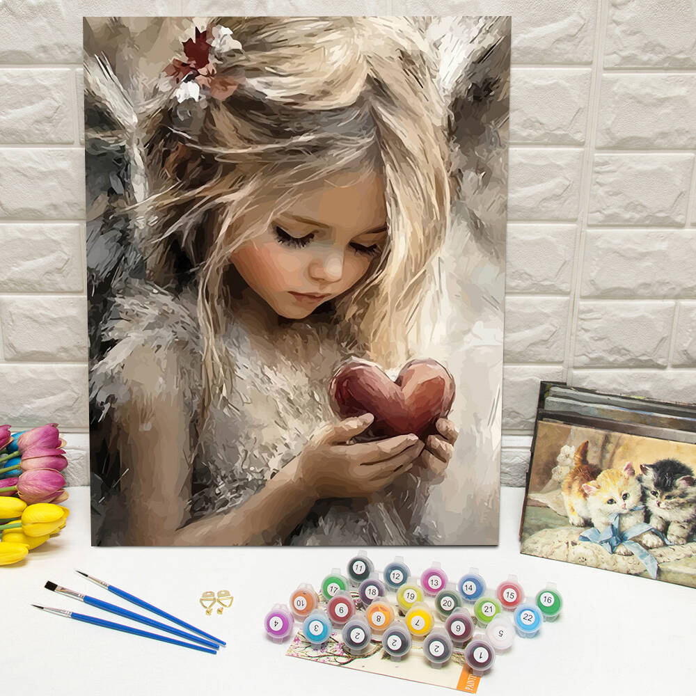 Drawing By Numbers Girl Portra - Art Craft Number recension och pris